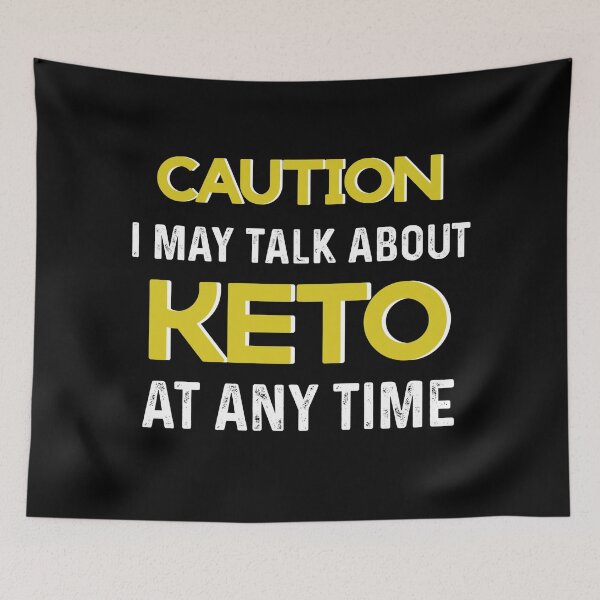 Item preview, Caution: I May Talk About Keto at Any Time. Hilarious Keto Diet gifts #KetoDiet #Ketosis #ketoholic designed and sold by AmazingEcraft.