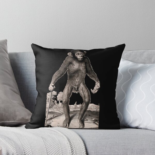 Artikelvorschau, Schimpanse stehend in Landschaft entworfen und verkauft von MyxTees.