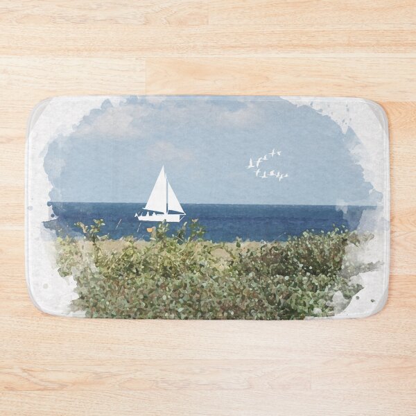 Item preview, Beach view with boat designed and sold by Lorredraw.