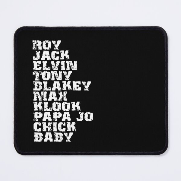 Item preview, Famous Influential Jazz Drummers List designed and sold by bauwau-design.