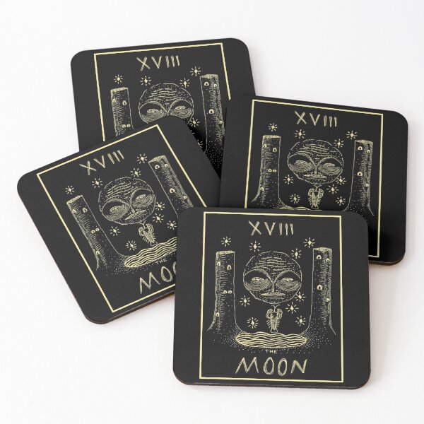 Item preview, The Moon XVIII Tarot Card designed and sold by Owl-n-bear.