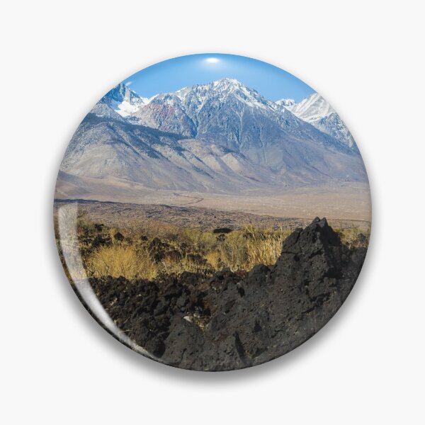 Item preview, Lava rock formation with mountains in distance along U.S. Highway 395, north of Independence, California, in the broad Owens Valley west of Death Valley designed and sold by OrcaNature.