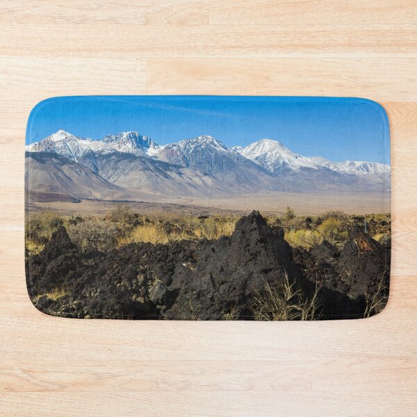 Item preview, Lava rock formation with mountains in distance along U.S. Highway 395, north of Independence, California, in the broad Owens Valley west of Death Valley designed and sold by OrcaNature.
