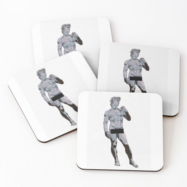 Item preview, Michelangelo’s David Newsprint Glitch designed and sold by KristaZed.