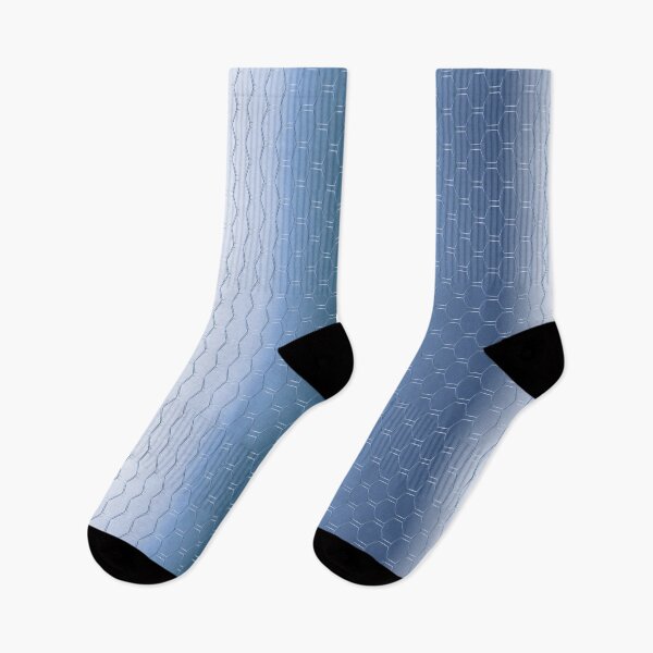 Aperçu de l'œuvre motif d'hexagones aux tons métalliques créée et vendue par Sock Garden.