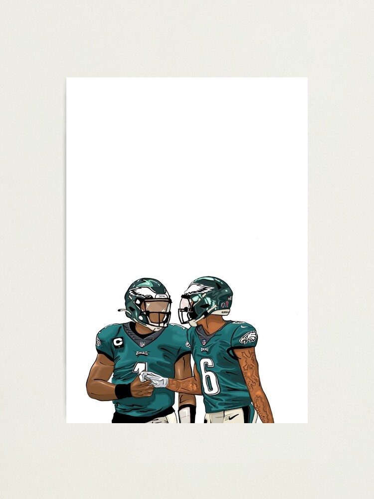 Quez Watkins Football Paper Poster Eagles Shirt