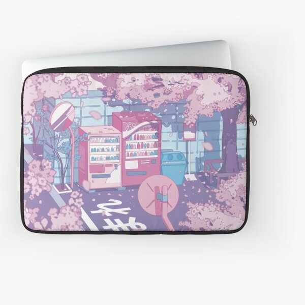 Item preview, A beautiful aesthetic Tokyo street and  the pink sakura tree blossom (pastel version) designed and sold by AnGoArt.