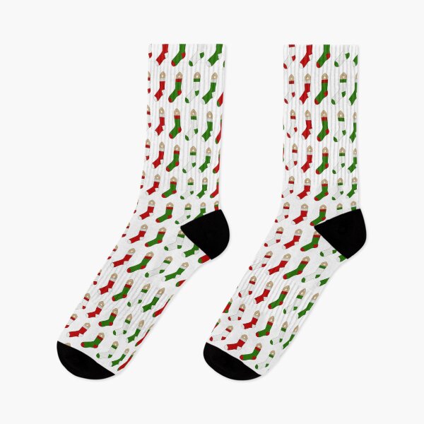 Item preview, Calcetines de punto (Navidad con madera clara) designed and sold by nklange240.