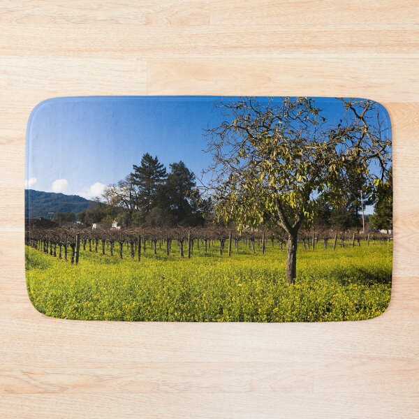 Item preview, Wild mustard plants bring color to the otherwise dormant vines of California's Napa Valley in wintertime designed and sold by OrcaNature.