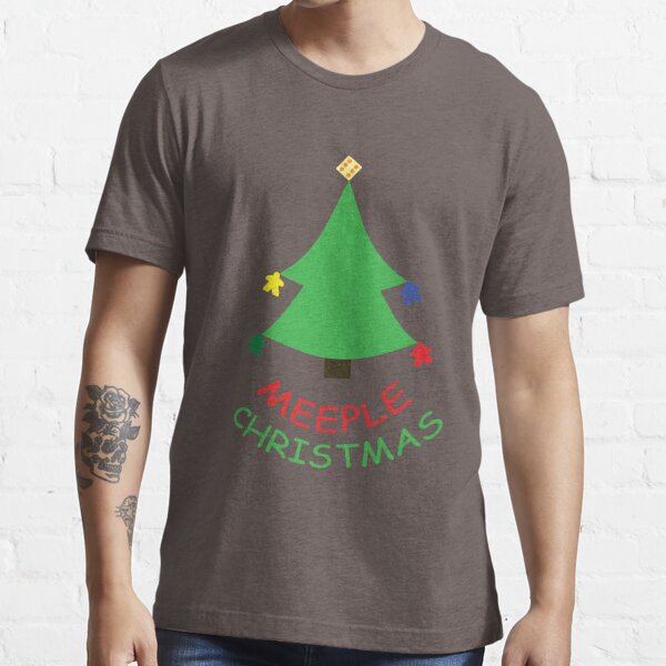 Green Meeple Christmas Tree T-Shirt - Meeple Shirts