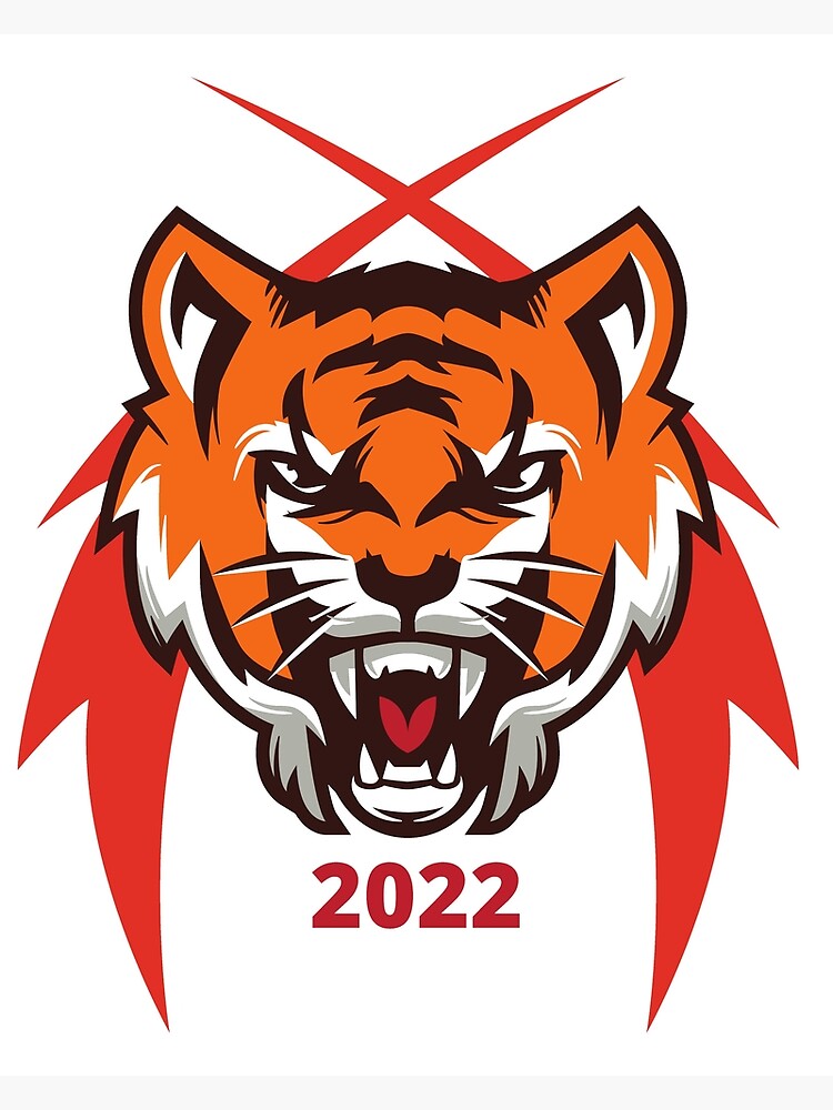 the-tiger-is-a-symbol-of-the-new-2022-art-print-by-design-prints