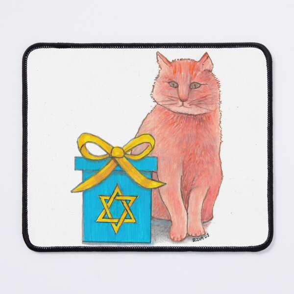 Item preview, Hanukkah Cat designed and sold by ReneeDixonArt.