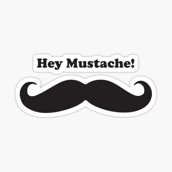 Funny Mustache Stickers for Sale