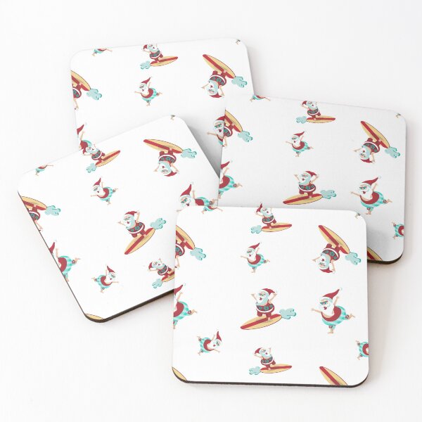 Item preview, Surfs Up Tropical Santa Christmas Pattern designed and sold by tfortier.