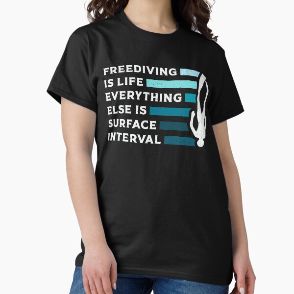 Meditating Freediver T-Shirt Freediving Tee Meditating Freediver T-Shirt Freediving Tee