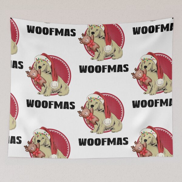 Item preview, Merry Woofmas, Woofmas designed and sold by SportyDogShop.