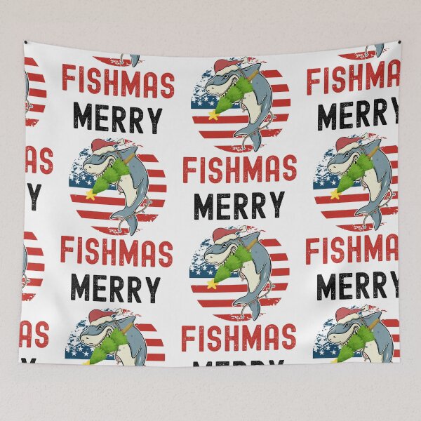 Item preview, Merry Fishmas, Fishmastime designed and sold by SportyDogShop.
