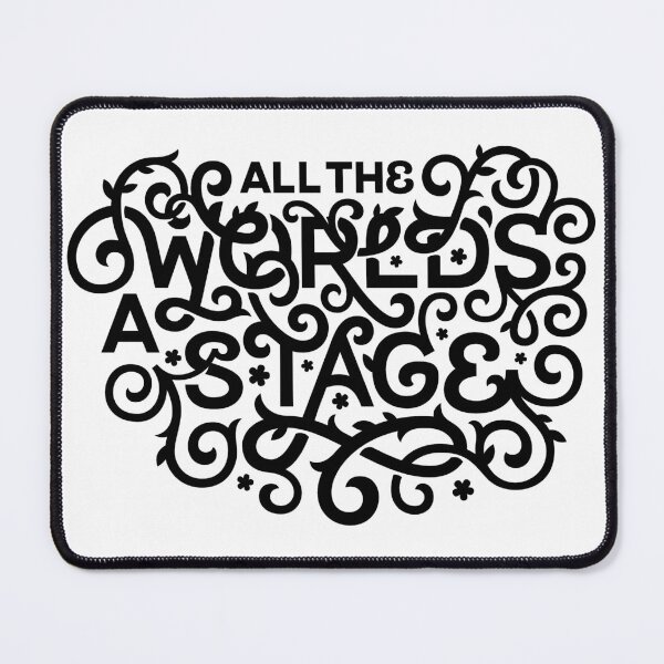 Item preview, All the World's a Stage - Black - Paul Twa designed and sold by IntermissionMag.