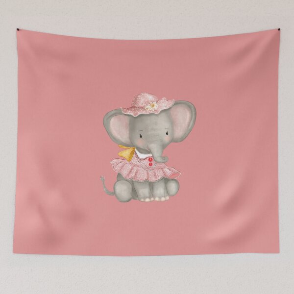 Item preview, Elephant girl , cute animal watercolor Jumbo girl,Dumbo girl designed and sold by ValandMolly.