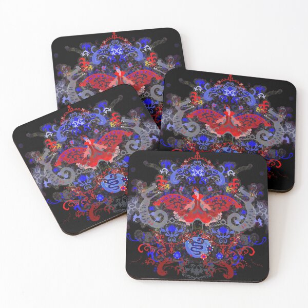 Item preview, Polyamory Dragon Damask -- Polyamorous Pride Flag Colors  designed and sold by ArgyleImp.
