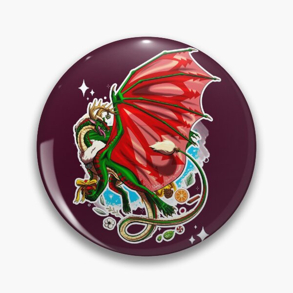 Item preview, Yule Holiday Dragon designed and sold by Kimberly Holbrook Arts.