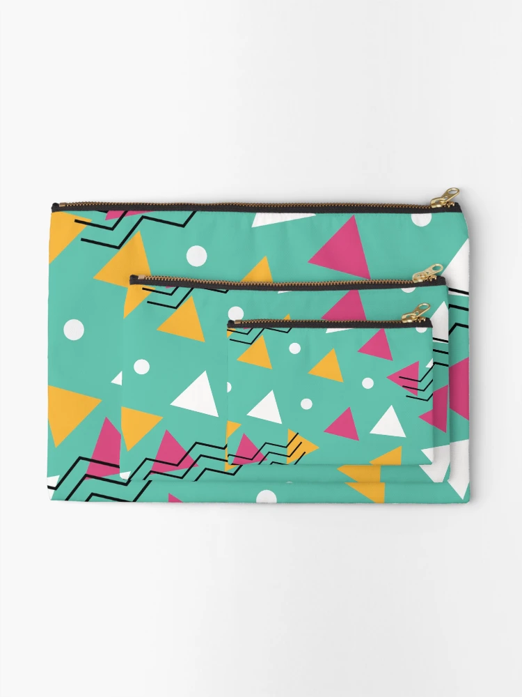 Thumbnail 2 of 4, Zipper Pouch, Colorful Geometric Shapes - Pattern designed and sold by StarsForgers.