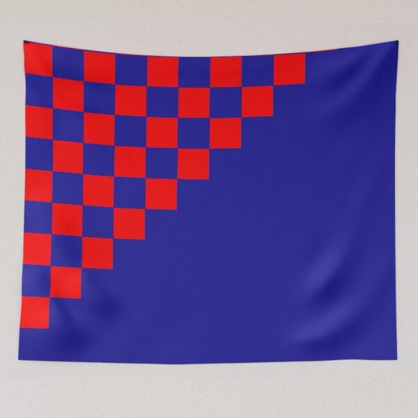 Item preview, Checkered Blue Red Triangle designed and sold by oxoxoxo.