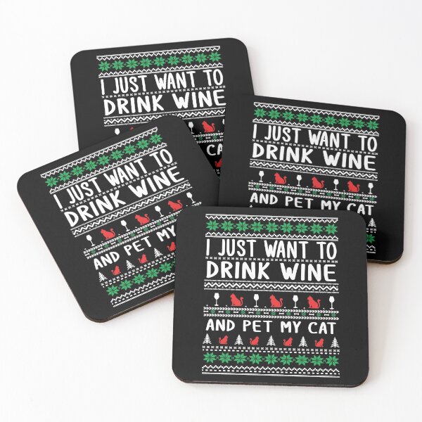 Item preview, I Just Want To Drink Wine And Pet My Dog Ugly Christmas Sweater designed and sold by Proudcastle.