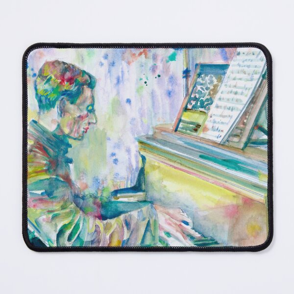 Item preview, MAURICE RAVEL watercolor portrait .1 designed and sold by lautir.