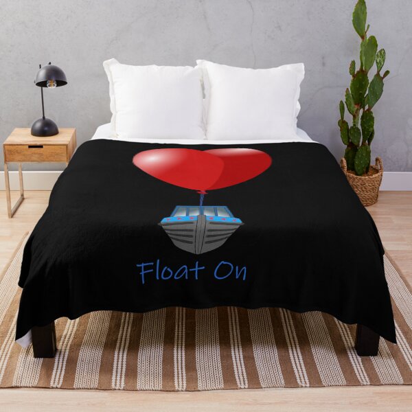 Item preview, Cute Narrowboat with Heart shape Balloons Floating designed and sold by Solotree.