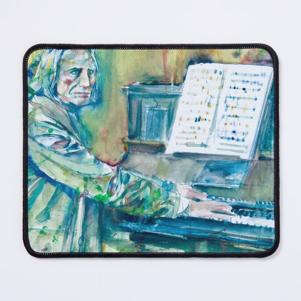 Item preview, FRANZ LISZT - watercolor portrait .3 designed and sold by lautir.