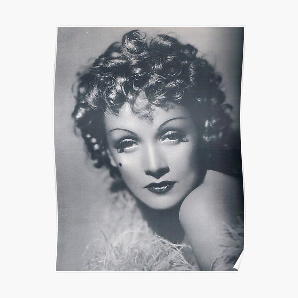 Vintage Art Poster Silver Screen Actress Marlene Dietrich 02 A4 A3 A2 A1 