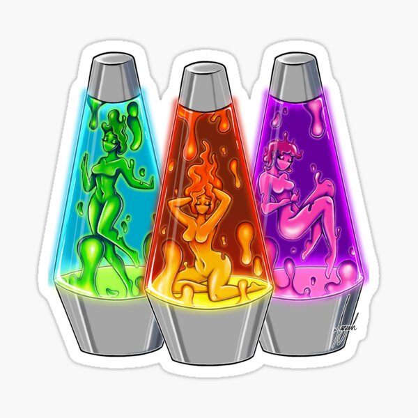 All Three Lava Lamp Girls Sticker