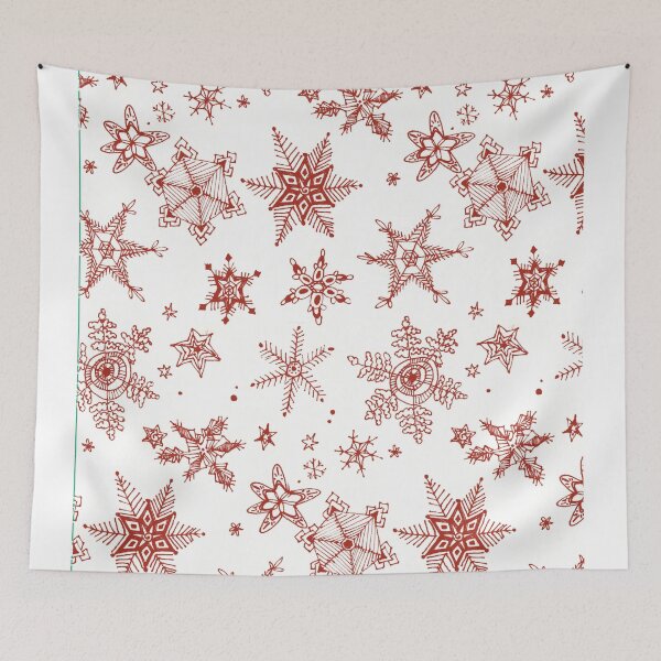 Item preview, Copos de nieve (rojo sobre blanco) designed and sold by jaycejvr.