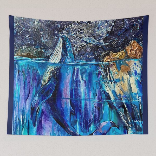 Item preview, WHALES FROM DIFFERENT WORLDS. A PICTURE OF A MAGICAL LOVE ST designed and sold by Elena Reutova.