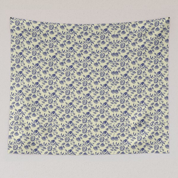 Item preview, Blue roses toile de jouy designed and sold by melissacondeart.