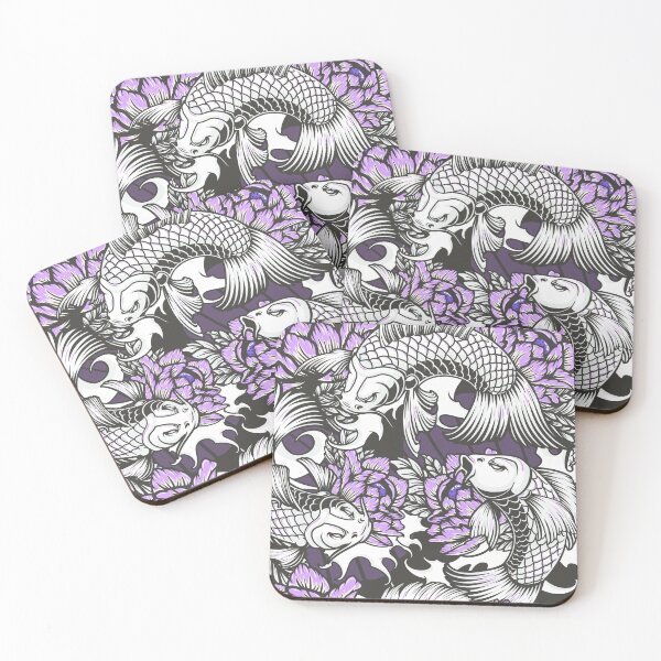 Item preview, Japanese Style Koi Carps Pattern Japanese Fishes Artwork 6 designed and sold by SoccaTamam.