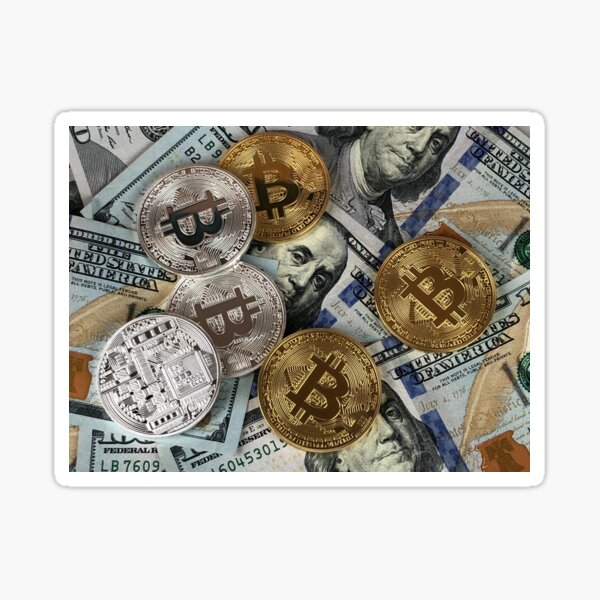 "Round Silver And Gold Coins" Sticker for Sale by vawnbillionaire