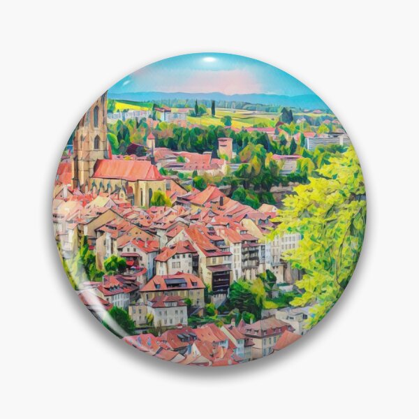 Item preview, Fribourg Old Town designed and sold by Sofia-Draws.