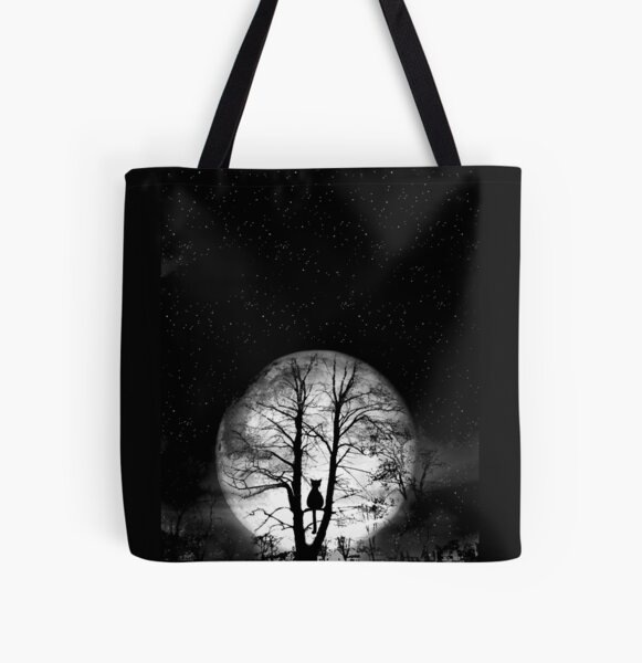 Lucky Cat Black Tote Bag – Midnight Oil