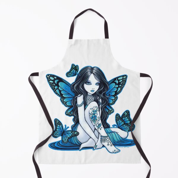Item preview, Maia by Myka Jelina Blue Butterfly Flower Tattoo Gothic Fairy designed and sold by Myka Jelina.