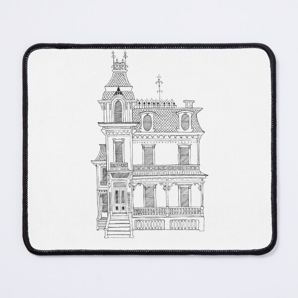 Item preview, Victorian house illustration // line drawing designed and sold by lineosa.