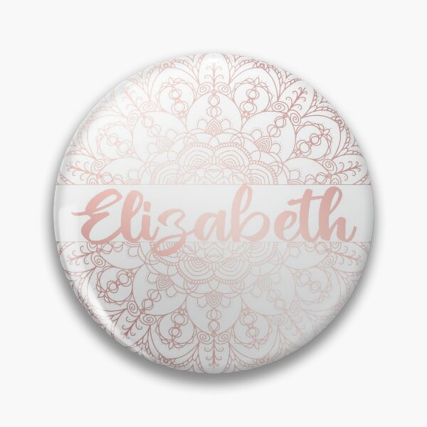 Item preview, First name Elizabeth mandala in rose gold designed and sold by felinefeelings.