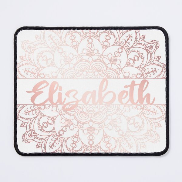 Item preview, First name Elizabeth mandala in rose gold designed and sold by felinefeelings.