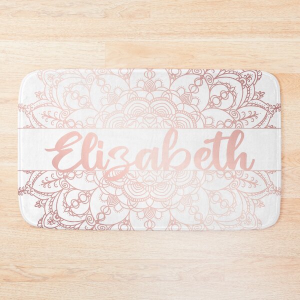 Item preview, First name Elizabeth mandala in rose gold designed and sold by felinefeelings.