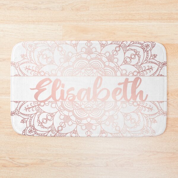 Item preview, First name Elisabeth mandala in rose gold designed and sold by felinefeelings.