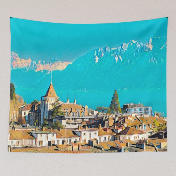 Item preview, Lausanne Skyline designed and sold by Sofia-Draws.