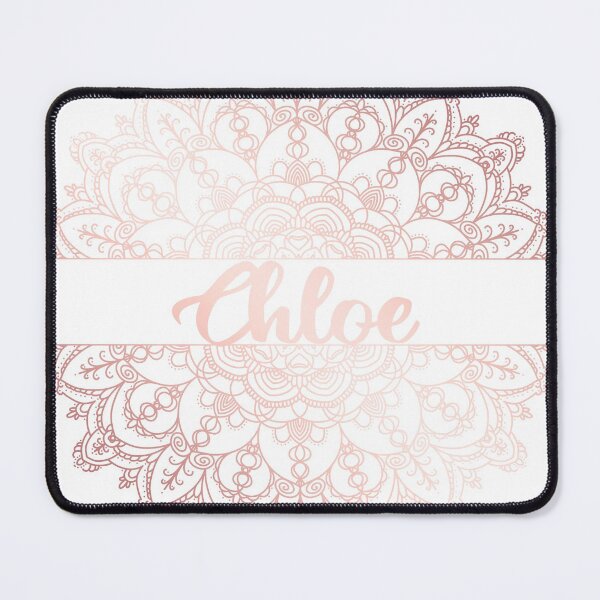 Item preview, First name Chloe mandala in rose gold designed and sold by felinefeelings.