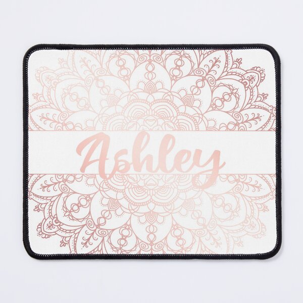 Item preview, First name Ashley mandala in rose gold designed and sold by felinefeelings.