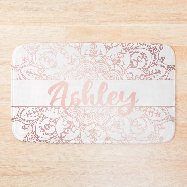 Item preview, First name Ashley mandala in rose gold designed and sold by felinefeelings.